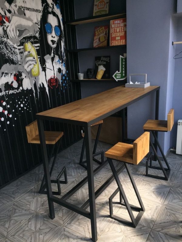 Барная стойка “Манчестер” — Барная мебель для кафе из металла
