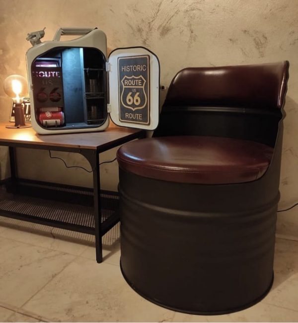 Бочка-кресло “Нью-Арк” — Кожаное кресло лофт