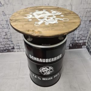 Бочка-стол 200 со столешницей — Барная мебель для кафе из металла