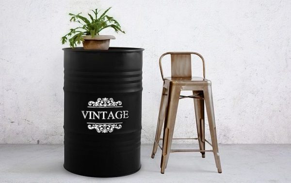 Бочка-столик “Винтаж” — Барная мебель для кафе из металла