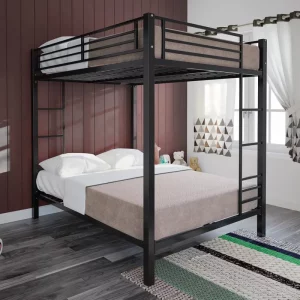 Широкая двухъярусная кровать из металла — Двухъярусные кровати лофт
