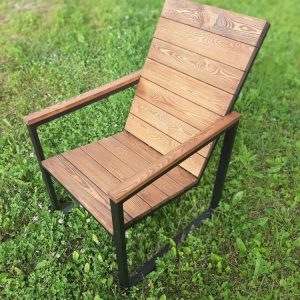 Кресло из металла с деревом — Кресла лофт