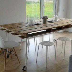 Обеденный стол из поддонов “Пермь” — Кухонные столы