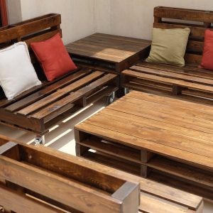 Комплект мебели из деревянных поддонов — Диваны из поддонов
