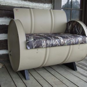 Бочка-диван с тканевой подушкой — Бочки декоративные