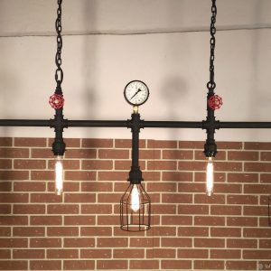 Подвесной лофт-светильник “Бетховен” из латуни — Лофт светильники из труб