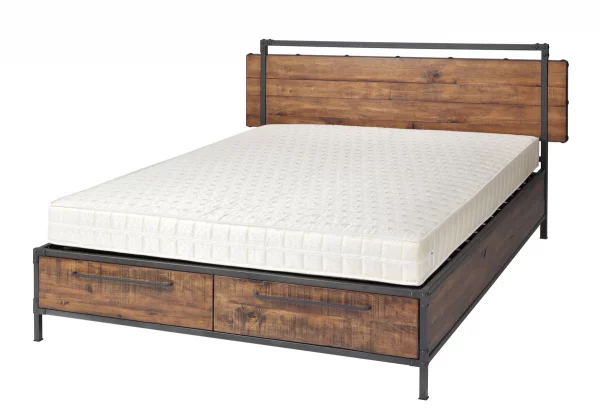 Кровать с выдвижными ящиками на металлокаркасе — Кровати