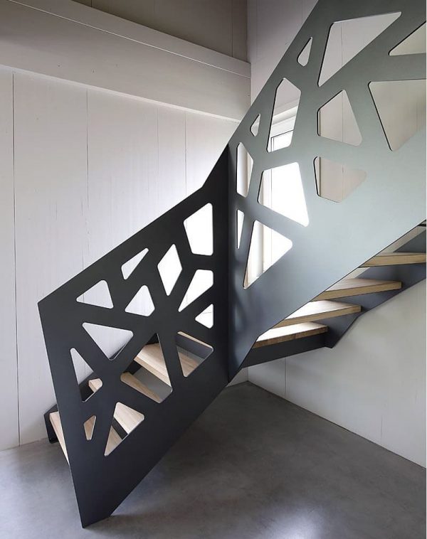Лестница лазерная резка “Геометрия” — Лестницы металлические лофт 4