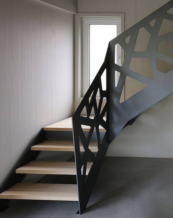Лестница лазерная резка “Геометрия” — Лестницы металлические лофт 5