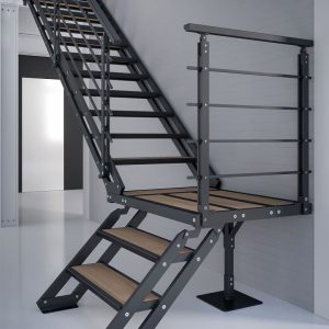 Лестница металлическая модульная «План Б» — Лестницы металлические лофт