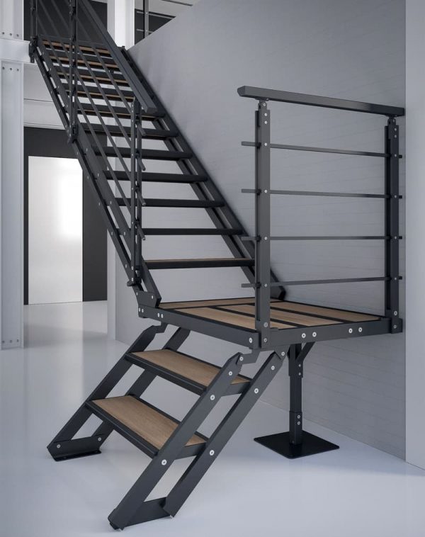 Лестница металлическая модульная «План Б» — Лестницы металлические лофт