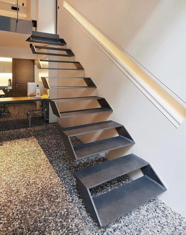 Лестница металлическая консольная “Ромбы” — Консольные лестницы лофт