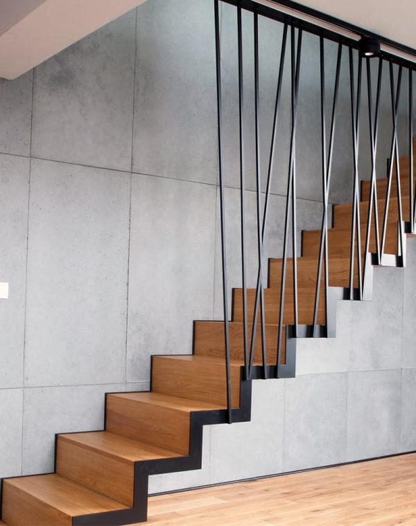 Лестница подвесная на металлокаркасе “Трек” — Лестницы металлические лофт