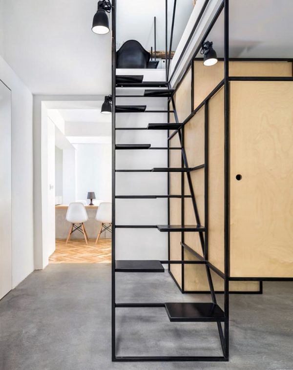 Лестница металлическая минимализм “Сантал” — Лестницы в стиле минимализм 2