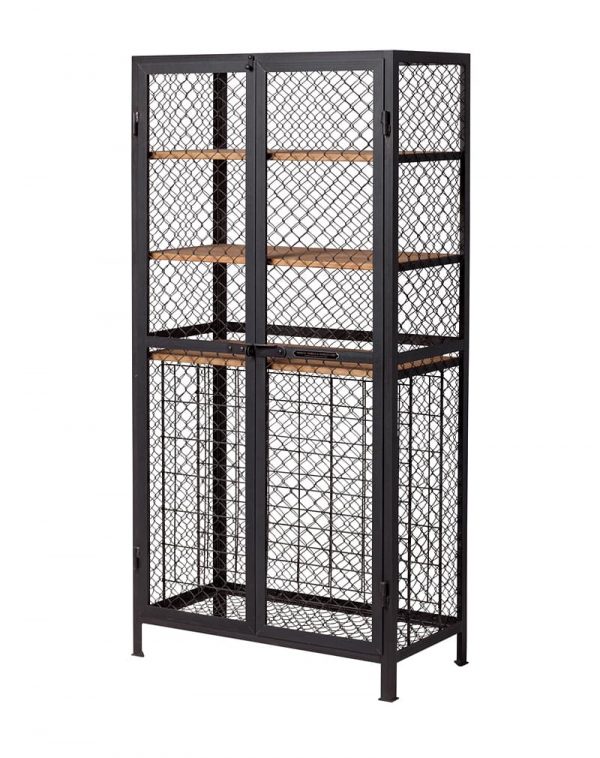 Винный шкаф лофт «Сетка Вин» — Барная мебель для кафе из металла